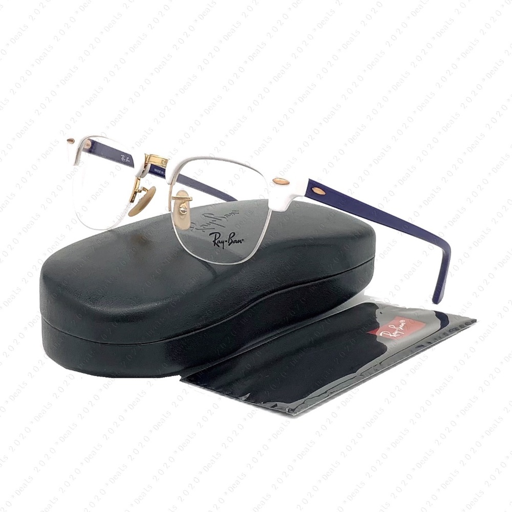 New Ray Ban RX4354V 5906 49mm White Gold Eyeglasses